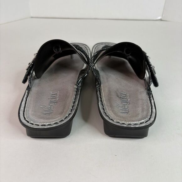 ALEGRIA Vanessa Gray / Silver Metallic EU 42 (US 10) Womens Sandals VAN-496 - Picture 5 of 10